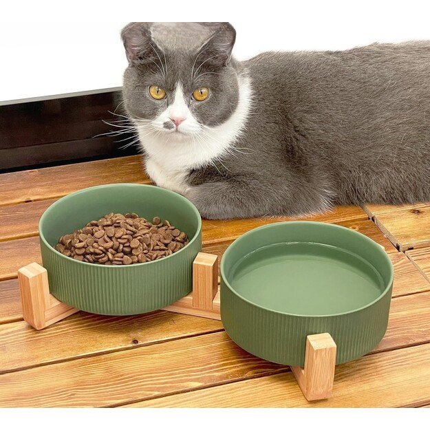 Keramikiniai dubenėliai su stovu 