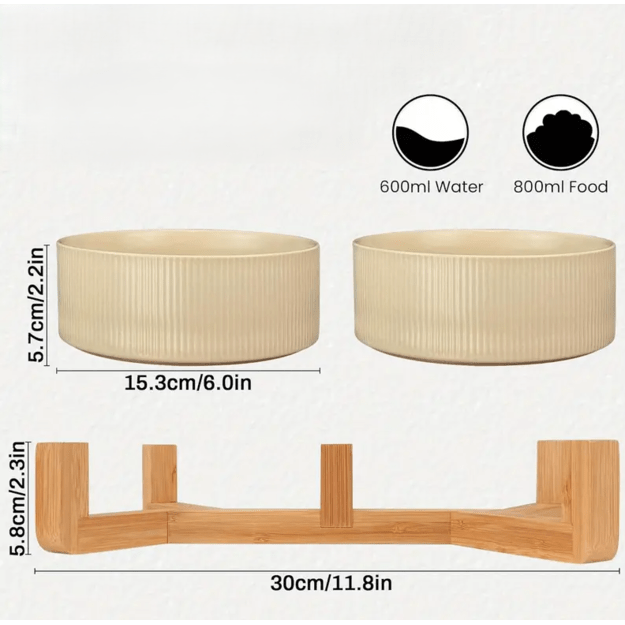 Keramikiniai dubenėliai su stovu  3