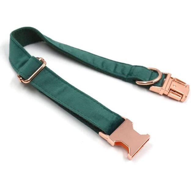 Pavadėlis su antkakliu "Velvet Green" S dydis