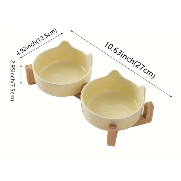 Keramikiniai dubenėliai su stovu "Cat" 3