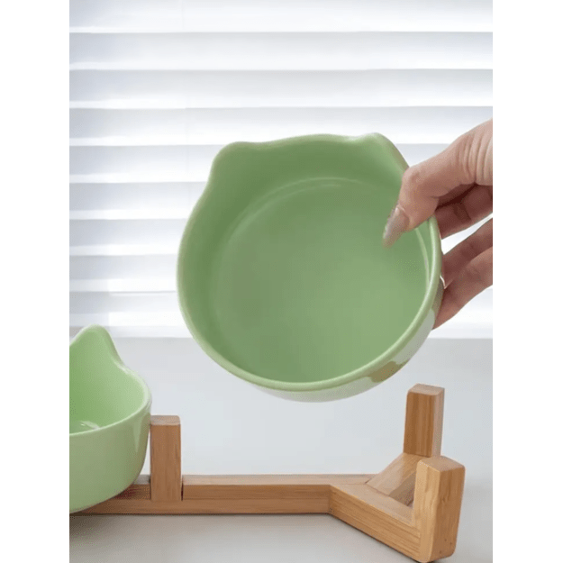 Keramikiniai dubenėliai su stovu "Cat" 4