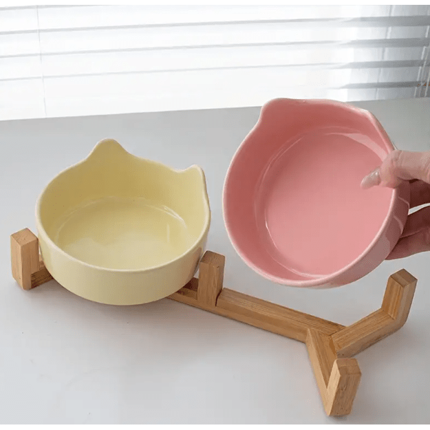 Keramikiniai dubenėliai su stovu "Cat" 5